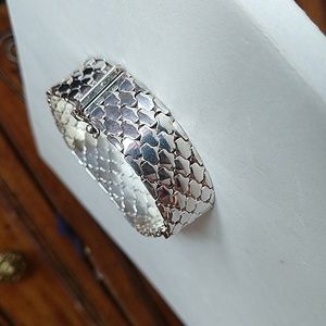 925 sterling silver textured design bracelet